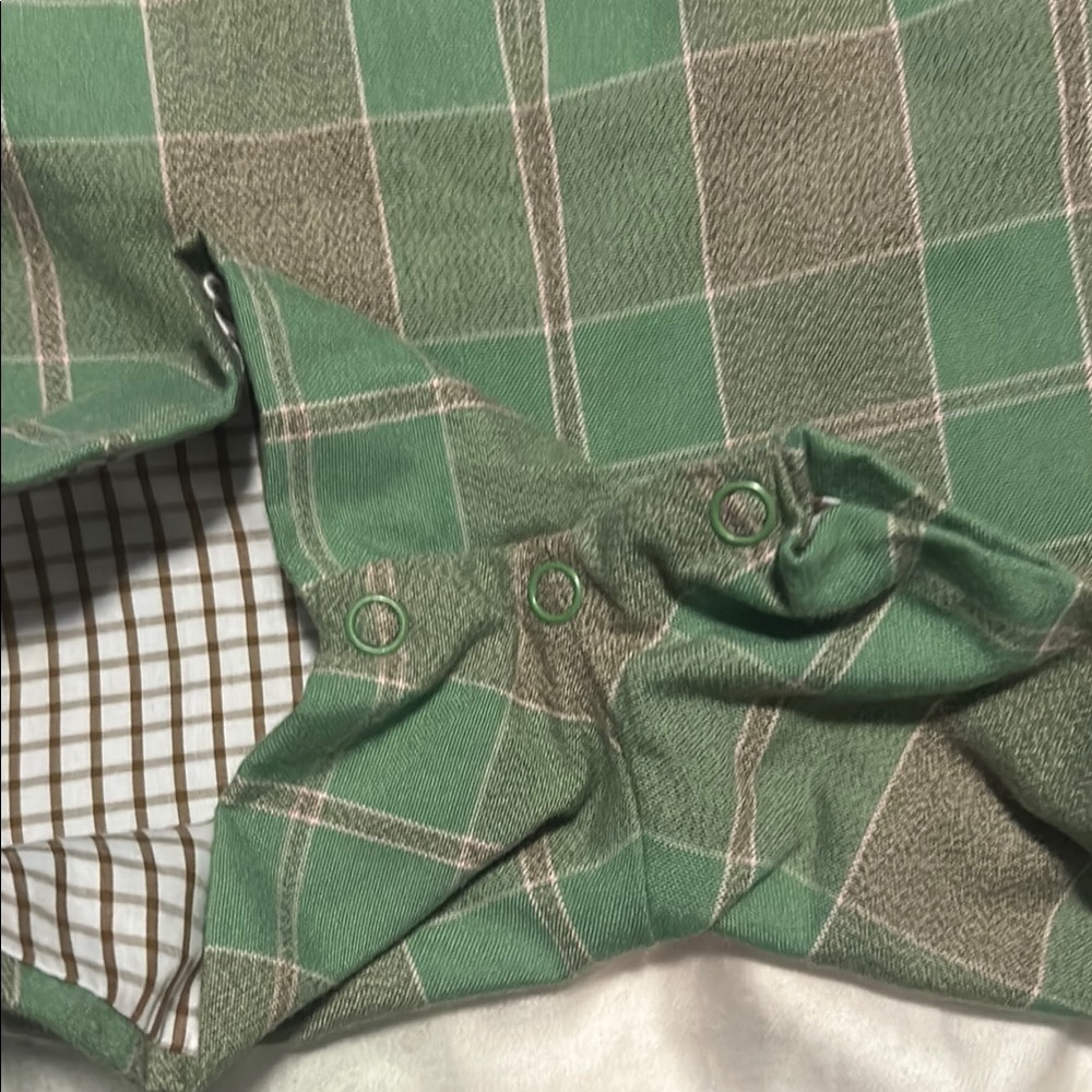 The Beaufort Bonnet Company Green Plaid Boys Jon Jon - Picture 5 of 5
